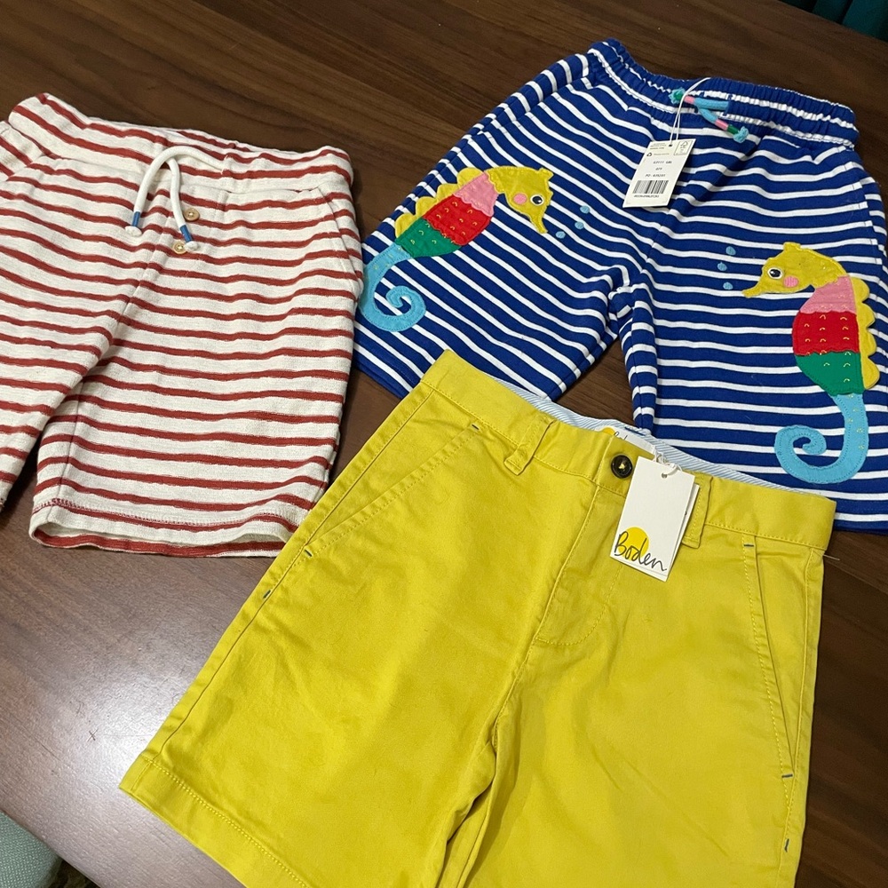 Boden Lot of Three Pair Kid’s Shorts Size 7